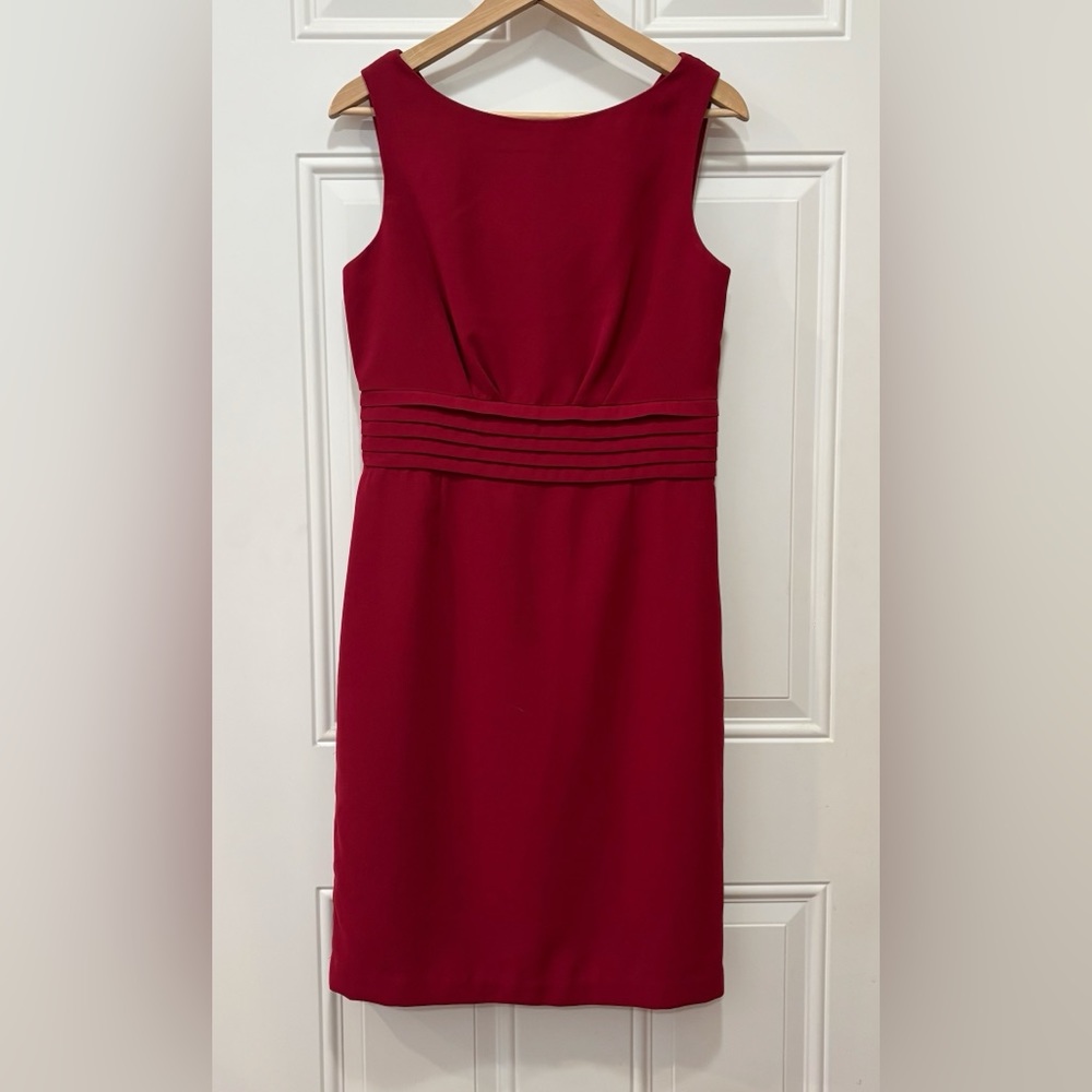 Banana Republic Vera Sleeveless Sheath Dress in Dark Berry Red Size 8